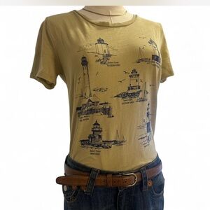 Free with Purchase |J.Crewl Women's Knit Goods T-Shirt with Lighthouse Print XS